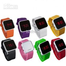 100 Pcs/lot Luxury Sport Style Led Digital Date Lady Men Watch 2012