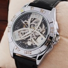 2012 Fashion Automatic Men's Style Leather Wrist Watch Army Design