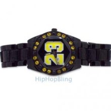 23 Dial Yellow Black Hip Hop Watch