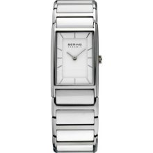 30121-754 Bering Time Ladies Ceramic White Silver Watch