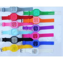 450pcs/lot Colorful Fashion Square Candy Watch Watches Jelly Silicon