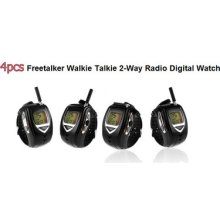 4pcs Gift Packing Brand Freetalker Walkie Talkie 2-way Radio Digital Wrist Watch