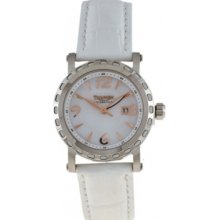 5033-04 Triumph Ladies Motorcycles Gold White Watch