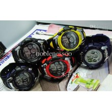 5pcs New Unisex Wristwatch 5 Atm Led Digital Ots Men Boy Alarm Water