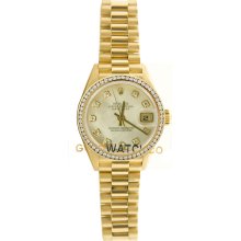 69178 President 18K Yellow Gold MOP Diamond Dial & Bezel