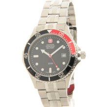 70999 Wenger Swiss Military Alpine Diver Steel Date Mens 20atm Watch