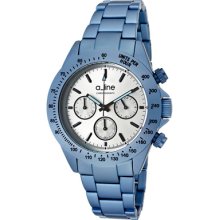 a_line Watches Women's Amore Chronograph Silver Dial Light Blue Alumin