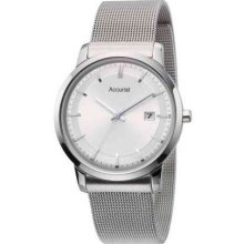 Accurist Men's Silver Slim Bracelet Mb900s Watch Rrp Â£80.00