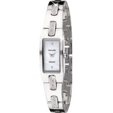 Accurist Women's Quartz Watch With White Dial Analogue Display And Silver Bracelet Lb1462p