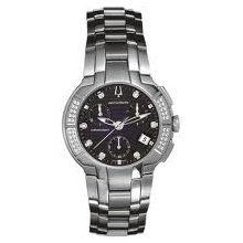 Accutron York Men's Watch w/ Chronograph Black Patterned Dial 26E06