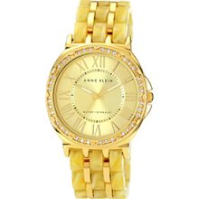 AK Anne Klein Women's AK-1134CHNN Gold Dial Gold Tone Bracelet Watch