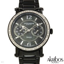 AKRIBOS XXIV Swiss Movement Diamond Ladies Watch