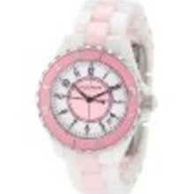 Akribos XXIV Women's AKR485PKW Allura Pink and White Ceramic