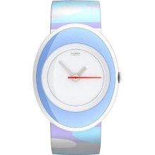 Alessi Kids Millennium Jr. Analog Plastic Watch - Camouflage Rubber Strap - Silver Dial - AL20004