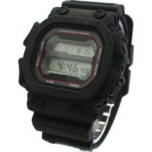 All Black Mens Sport Digital Wrist Watch W/ Date And Light Square