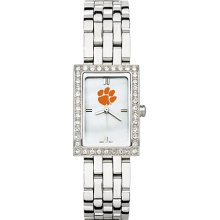 Alluring Ladies Clemson University Watch with Logo in Stainless Steel