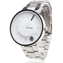 Analog Unisex Steel Quartz Wrist Watch (Silver)