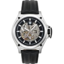 Andrew Marc Watch, Mens Automatic Black Leather Strap 45mm A11402TP
