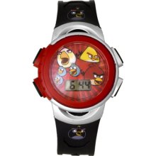 Angry Birds Children's Red 'Pig-Poppin Action' Watch (Angry Birds LCD Watch Red Pig-Poppin Actoin)