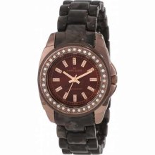 Anne Klein Brown Resin Rose Goldtone Ladies Watch 109669bmbn