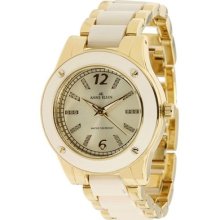 Anne Klein Women's 10-9180ivgb Gold-tone Plastic Bracelet Watch