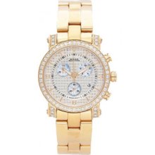 Aqua Master Diamond Watch Ladies' Stainless Steel Watches with 1 row Diamond Cut Dial 9-6W