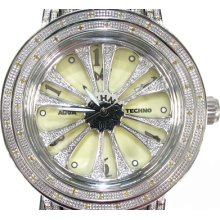 Aqua Techno Watch Speeding Lemon Color Dial with Canary Diamond 2.50ct