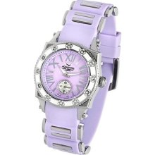 Aquaswiss 62LD014 Swissport Ladies Flower Watch with Diamonds Purple