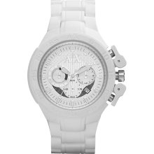 Armani Exchange AX1190 White Silicone Bracelet Men's Watch