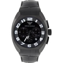 Armani Sport Chronograph Ion-plated Steel Black Dial Men's watch