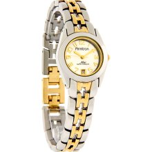 Armitron Now Ladies Two Tone Silver Dial H-Link Bracelet Quarz Watch 75/2435