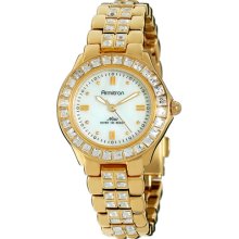 Armitron Womens Crystal Accented Gold-Tone Dress Watch Gold