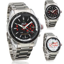 Assorted Colors Men's Dual-Display Analog and Digital Wrist Watch
