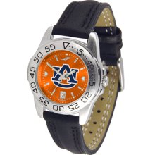 Auburn Tigers Sport Leather Band AnoChrome-Ladies Watch