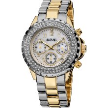 August Steiner Women's Crystal MOP Chronograph Bracelet Watch (August Steiner ladies MOP crystal chronograph)