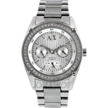 AX Armani Exchange Multi-Function Silver Dial Ladies Watch AX5030 ...