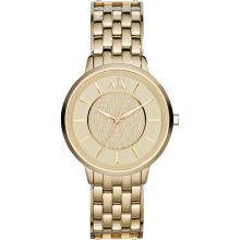 AX Armani Exchange Round Bracelet Watch, 38mm Gold