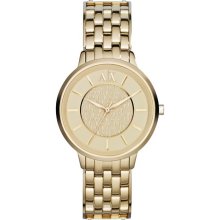 AX Armani Exchange Round Bracelet Watch, 38mm Gold