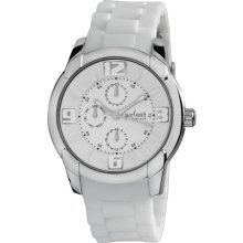 Axcent Mens Night & Day Stainless Watch - White Rubber Strap - White Dial - AXTX62003-161