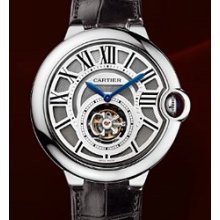 Ballon Bleu Flying Tourbillon (WG / Gray / Leather Strap)