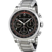 Baume and Mercier Capeland Black Dial Chronograph Mens Watch MOA1 ...