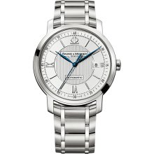 Baume and Mercier Silver Dial Stainless Steel Automatic Mens Watch MOA8837