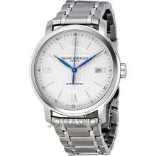 Baume and Mercier Silver Dial Stainless Steel Automatic Mens Watch