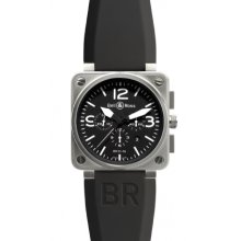 Bell & Ross BR01-94 Chronograph 46mm Men's BR01-94-Steel-Black