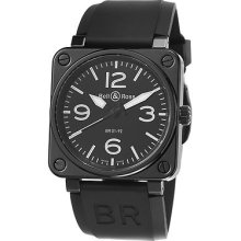 Bell & Ross Men's 'aviation' Black Dial Ceramic Strap Watch Br01-92blkcermc