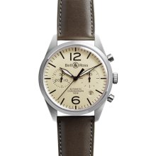 Bell & Ross Men's Vintage Beige Dial Watch BRV126-BEI-ST-SCA