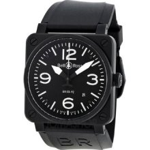 Bell and Ross Carbon Automatic Black Dial Stainless Steel Mens Watch BR0392-BL-CA
