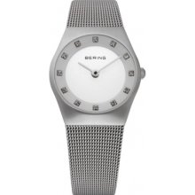 Bering Time 11927-000 Ladies All Silver Mesh Watch Rrp Â£99