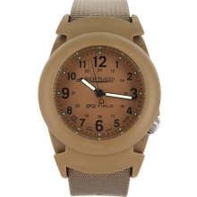 Bertucci Mens DX3 Field Pro-Guard Analog Plastic Watch - Brown Nylon Strap - Brown Dial - 11025