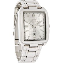 Beverly Hills Polo Club Mens Silver Rectangular Dial Quartz Dress Watch 52284